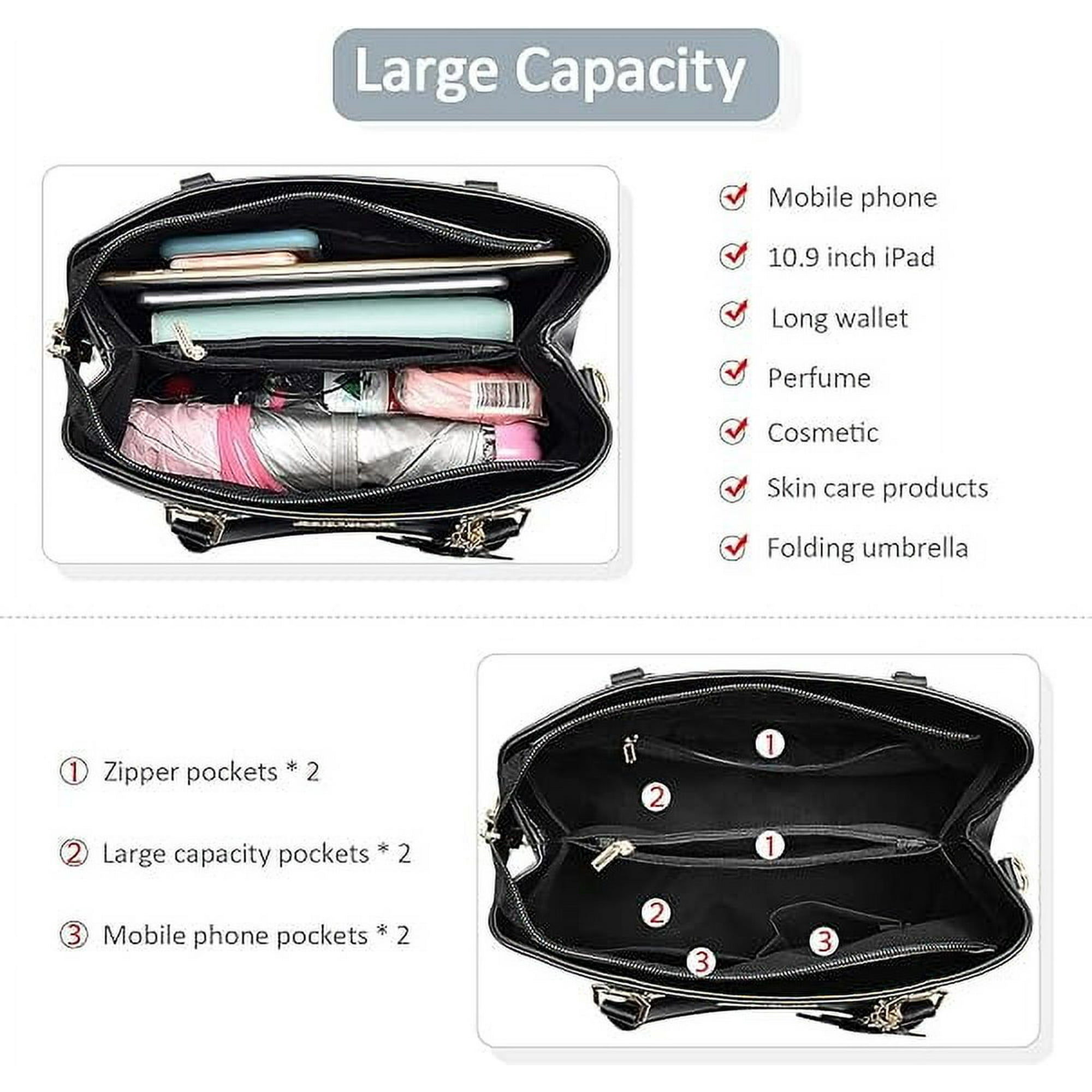 Women Barrel Handbags Purses Fashion Satchel Bags Top Handle Shoulder Bags Vegan Leather Work Bag