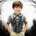 thumbnail image 2 of Halloween Toddler Boys Graphic Tee Shirts Skull Children Short Sleeve kids Casual Tops Size 2-3T, 2 of 4