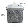 thumbnail image 4 of nu steel Beaded Heart Resin Decorative Square Facial Tissue Box Cover Holder for Bathroom Vanity Countertops, Bedroom Dressers, Night Stands, Desks and Tables - Chrome, 4 of 4