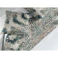 thumbnail image 2 of Abstract Bed Runner Set, Colorful Whimsical Shapes Minimalist Stars Grungy Illustration, Decorative Bedding Scarf & 2 Pillow Shams for Hotels Homes, King, Cadet Blue and Pale Chocolate, by Ambesonne, 2 of 3