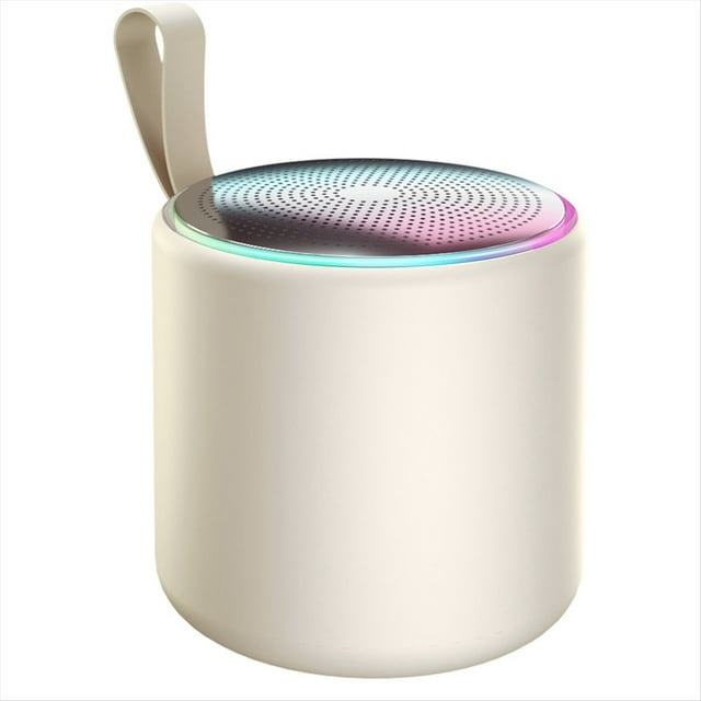 Model Bluetooth Speaker - Mini Portable Desktop Speaker with Enhanced Bass, Hi-Fi Sound & Stylish Design White