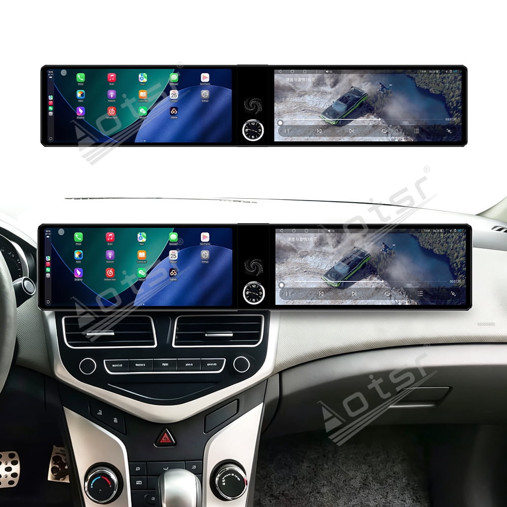 Aotsr Dual 12.3 inch Touch Screen Android 13 Qualcomm 8 CORE Carplay Car Radio For Chevrolet Cruze 2009-2014 Car GPS Navigation Multimedia