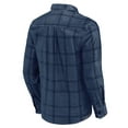thumbnail image 3 of Men's Darius Rucker Collection by Fanatics Navy Detroit Tigers Thin Wale Corduroy Plaid Button Up Shirt, 3 of 6