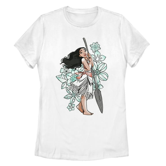 Women's Moana Tropical Floral Print  Graphic T-Shirt