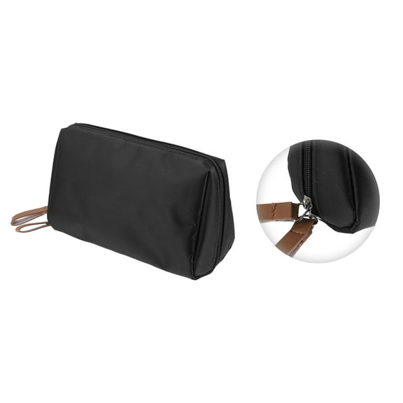 Vocoste Portable Cosmetic Bag Travel Makeup Bag Storage Bag Waterproof Nylon PVC Black Red