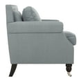thumbnail image 5 of SAFAVIEH Karsen Traditional Rustic Upholstered Club Chair with Casters, Seaside Blue, 5 of 10