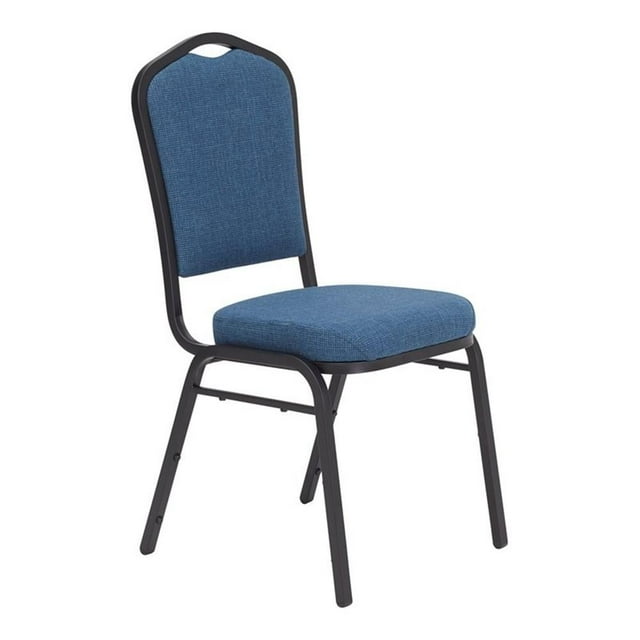 NPS 9300 Series 37" Metal and Fabric Stack Chair in Natural Blue/Black Sandtex