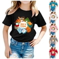 thumbnail image 5 of Toddler Shirts Short Sleeved Soft Comfortable Back To School Pattern Cartoon Wearing Girls Tops Grey 3 Years-4 Years, 5 of 5