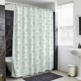 thumbnail image 4 of Green Floral Cute Shower Curtain - Water Repellent Fabric Shower Curtains Washable, Summer Cozy Botanical Decorative Polyester Cloth Bathroom Curtains Modern Bath Decor 72"x84", 4 of 8