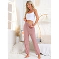 thumbnail image 2 of DARING DIVA Women's Elastic Waist Wide Leg Lounge Pants L Pink, 2 of 7