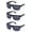 3 Pairs Black, variant on 3 Packs Men's Flat Top Sunglasses Plastic Rectangular Classic Design