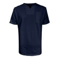 thumbnail image 4 of pstuiky camisetas camisas para hombre, Camisa informal de verano para hombre, de manga corta, color liso, con cuello en V y bolsillo camisetas de hombre xl, 4 of 5