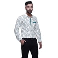 thumbnail image 3 of BESTMAN CottonÂ&nbsp;ShirtÂ&nbsp;For Men Long Sleeve Printed Spread CollarÂ&nbsp;Slim Casual Shirt, 3 of 5