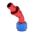 thumbnail image 1 of Conector de manguera de bloqueo por empuje AN12 de 45 grados 3/4" ID, aleación de aluminio, manguera de combustible para automóvil, 1 Pc Rojo Azul, 1 of 1