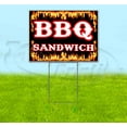 thumbnail image 1 of Bbq Sandwich (18" x 24") Yard Sign, Includes Metal Step Stake, 1 of 6