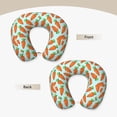 thumbnail image 3 of Daiia Cartoon Carrot Pattern Travel Pillow 100% Pure Memory Foam Travel Neck Pillow, Airplane Pillow U-Shaped Neck Pillow Ergonomic Travel Pillow, 3 of 8