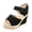 Black, variant on Women's Wedge Platform Sandals Open Toe Espadrilles Dressy Slip on Adjuctable Ankle Strap Casual Heels Comfortable Walking Shoes Yellow Size 7