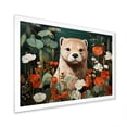 thumbnail image 2 of Designart "Otter's Curiosity Amidst Blooms" Animals Framed Wall Art Decor - Modern Brown Otter Bedroom Framed Canvas Wall Art, 2 of 6