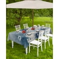 thumbnail image 4 of Fsddascl Blue White Daisy Outdoor Tablecloth - 60x102 Inch Rectangle Dining Table Cover, Vintage Elegant Butterfly Flowers Waterproof Outdoor Table Cloth with Umbrella Hole & Zipper for Picnic/Patio, 4 of 7