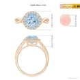 thumbnail image 5 of ANGARA Natural Round 1.6 ct Aquamarine Halo Ring with Criss Cross Shank in 14K Rose Gold for Women (Size-8mm) | March Birthstone, Anniversary, Jewelry Gift for Women | Natural Aquamarine Ring, 5 of 9