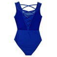 thumbnail image 6 of iEFiEL Women Sleeveless Mesh Splice Ballet Dance Leotard Yoga Gymnastics Bodysuit, 6 of 6