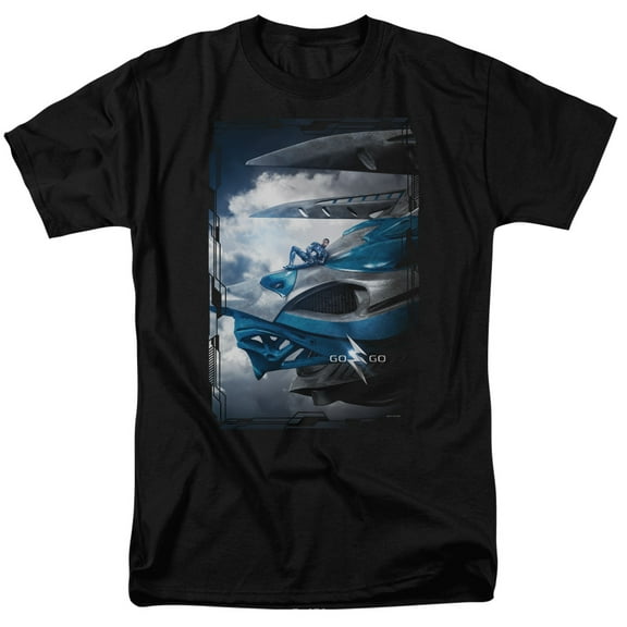 Power Rangers Blue Zord Poster Officially Licensed Adult T Shirt