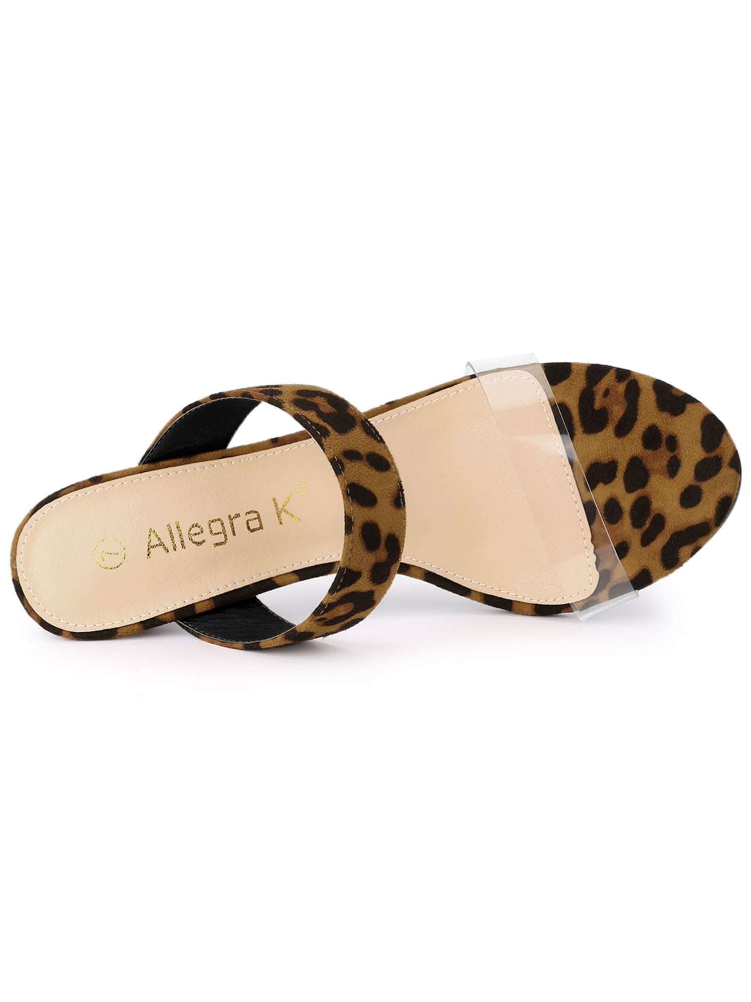 clear leopard slides