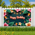thumbnail image 5 of Yatrandify Colorful Floral Happy Birthday Banner Decorative Lights Neon Print Tropical Hibiscus for Birthday Party Celebration Outdoor Indoor, 5 of 7