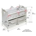 thumbnail image 6 of Doll Crib with Bedding, Two Baskets, and Free Personalization Kit - White Rose, 6 of 12