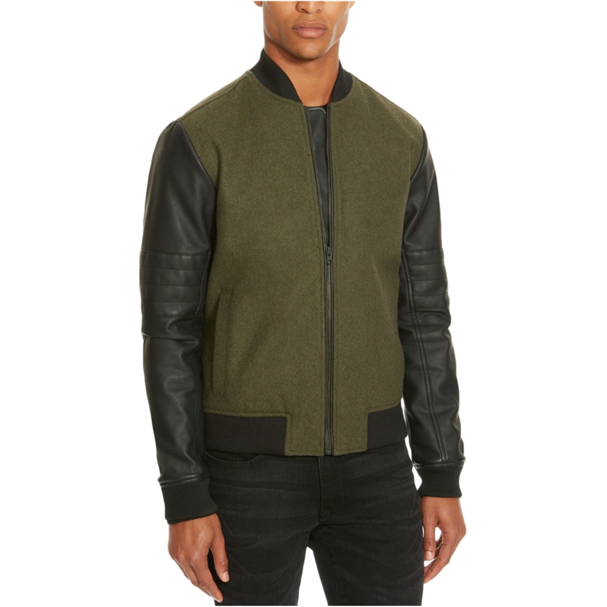kenneth cole leather bomber jacket