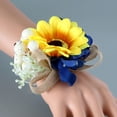 thumbnail image 2 of Simulación de ramillete de girasol, ramillete de novia y novio para boda, flor de muñeca de girasol, 2 of 5