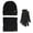 Black, variant on TBWNWG Winter Thermal Knit Scarf Hat Gloves Set for Outdoor Sports Ski Bike Neck Warmer Cap Mittens Men and Women,One Size