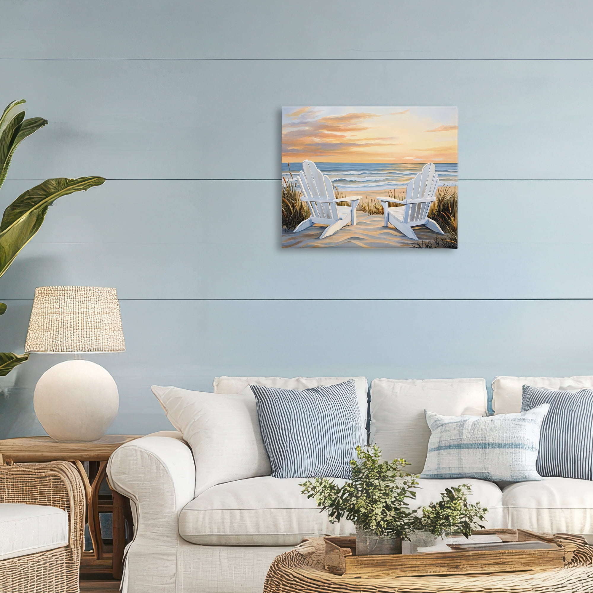 Stupell Industries Wave Watching Spot at Sunset Canvas Wall Art, design by Petal Prints Design
