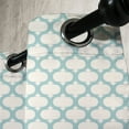 thumbnail image 2 of Ambesonne Aqua Grommet Curtain Single Panel, Mesh Curvy, 50"x60", Seafoam Cream, 2 of 5
