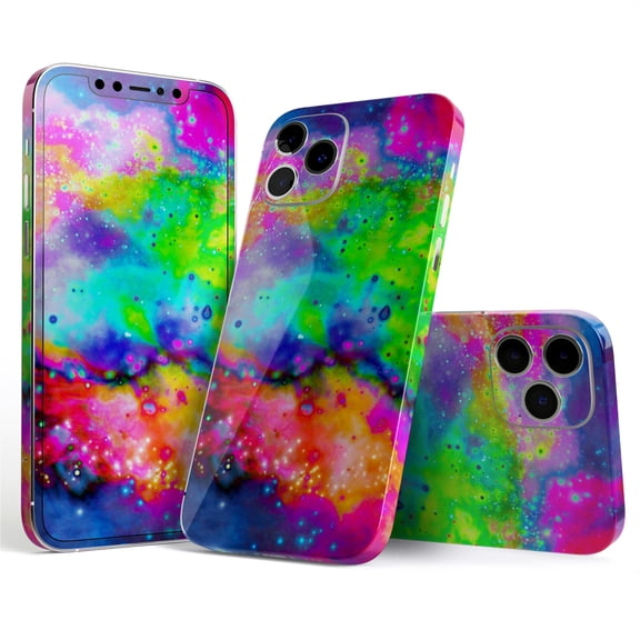 DesignSkinz Neon Splatter Universe Full-Body Skin Decal Wrap Cover for iPhone 16