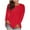 Red, variant on BiZtdJrK T Shirts for Women Oversized Crew Neck Long Sleeve Casual Shirt Solid Basic Tees Buttery Soft Fall Tops Hot Pink S