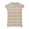 thumbnail image 3 of AherBiu Womens Sweater Tank Tops Striped Crewneck Knitted Sleeveless Going out Tops for Women, 3 of 6