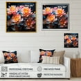 thumbnail image 4 of Designart "Elegant Lotus Blooms IV" Lotus Floater Framed Wall Art Living Room, 4 of 5