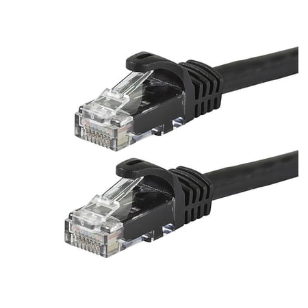 UPC: 0757901811890 | Monoprice Flexboot Cat6 Ethernet Patch Cable – Network Internet Cord – RJ45  Stranded  550Mhz  UTP  Pure Bare Copper Wire  24AWG  0.5ft  Black