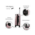 thumbnail image 3 of Maleta Para 10 Kg Cabina C/candado De Seguridad Doble Llanta Rosa, 3 of 7