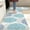 Teal/Blue, variant on Anti Fatigue Kitchen Floor Mat Set of 2 Waterproof Non Slip Kitchen Mats Set with Runner Cushioned Floral Kitchen Rug Heavy Duty Standing Mat 17"x48"+17"x28"