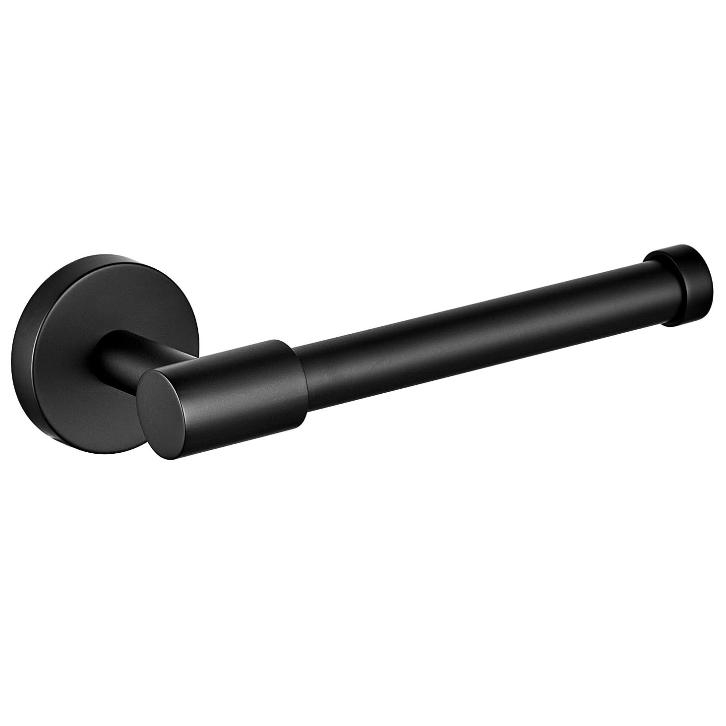 Graz 4-Piece Bathroom Accessory Set, Matte Black, Includes Towel Bar, Towel Ring, Toilet Paper Holder, and Robe Hook – Design House, 188714