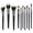 black, variant on Dreparja Clearance 10 Makeup Brushes Set Pattern Foundation Brush Eye Shadow Brush Eyelash Brush Makeup Tool
