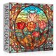 thumbnail image 1 of Puzzle PICKFORU con forma de flor de cristal coloreado, 1000 piezas, para adultos, 1 of 8