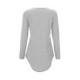 thumbnail image 6 of Tops for Women Trendy Ladies Shirts Long Sleeve Women Shirts Pack Shirt Loose T for X Large Womens Small Short Sleeve Tops 2xl Tee Extra Long Button down Light Gray M, 6 of 8