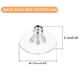 thumbnail image 2 of 100Pack Silicone Earring Back Soft Earring Stopper with Pad 6.2mm White Gold, 2 of 6