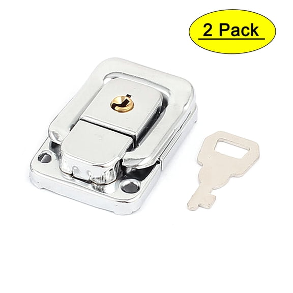 Uxcell Suitcase Box Chest Trunk Lock Metal Toggle Catch Latch Clasp Silver Tone 48mmx32mm