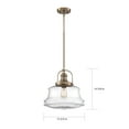 thumbnail image 5 of 60/6757-Nuvo Lighting-Basel-1 Light Pendant-13.75 Inches Wide by 14.63 Inches High-Burnished Brass Finish, 5 of 7