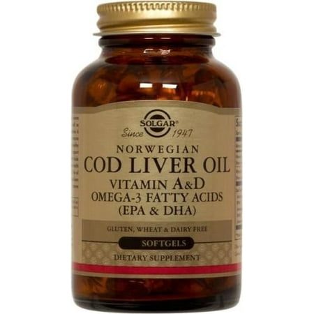 Solgar Cod Liver Oil Softgels, Vitamin A & D, 250 Count