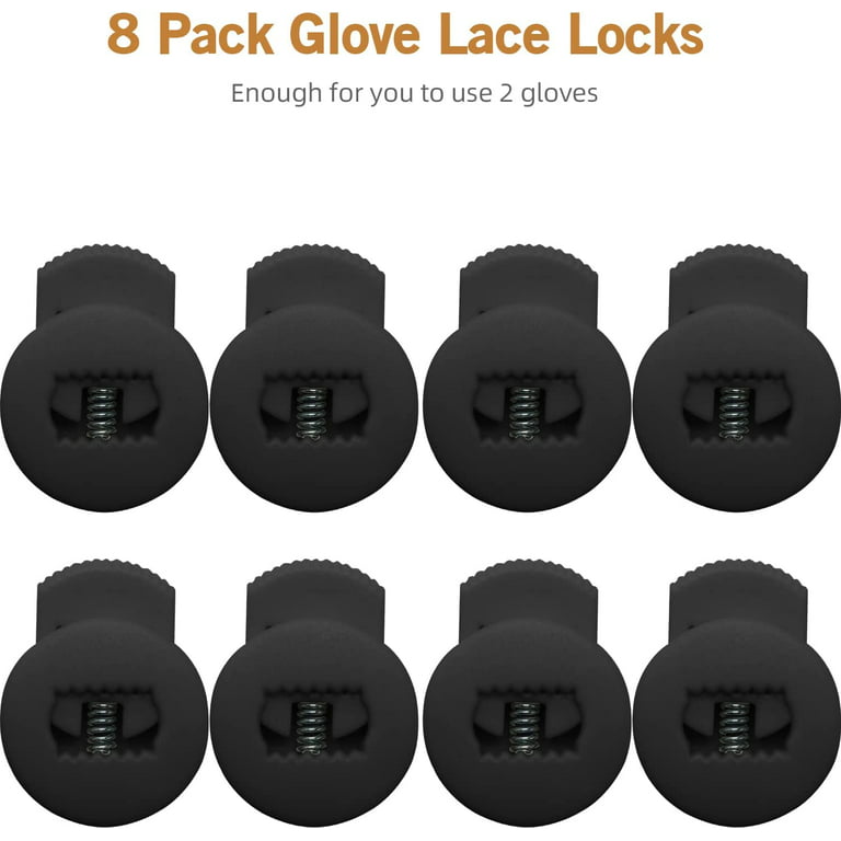  Fanslgeolsy Glove Locks Baseball 15 Pack, Glove Baseball Laces  Lock is Sturdy, No Knot Required, Glove Locks has Match with You to Show  Individuality, Suitable for All Gloves (Black) 